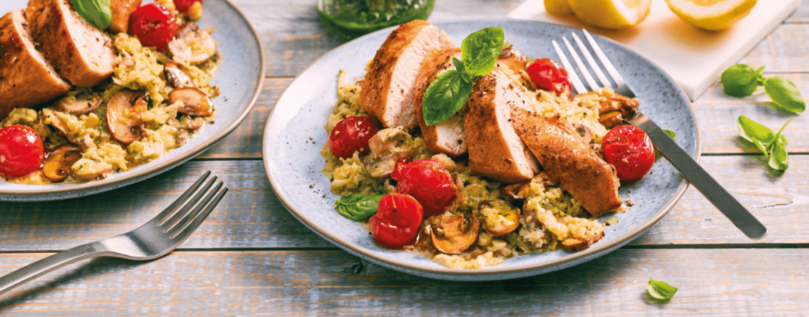 Blumenkohl-Risotto mit Zitronen-Hähnchen für 4 Personen von lidl-kochen.de