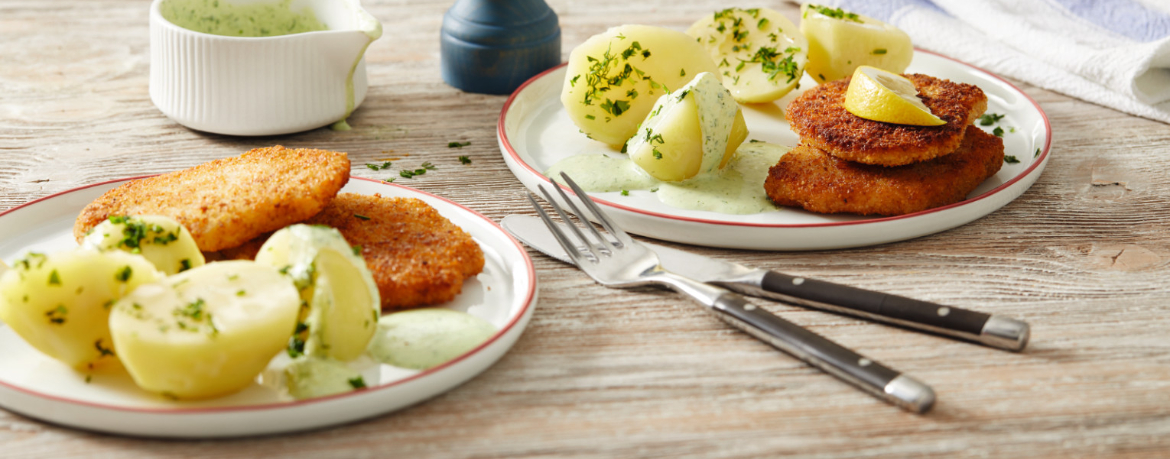 Veganes Schnitzel in grüner Soße für 4 Personen von lidl-kochen.de