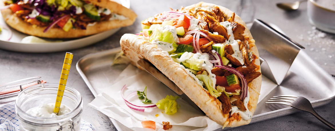 Vegane Gyrospizza mit Knoblauchsoße für 4 Personen von lidl-kochen.de