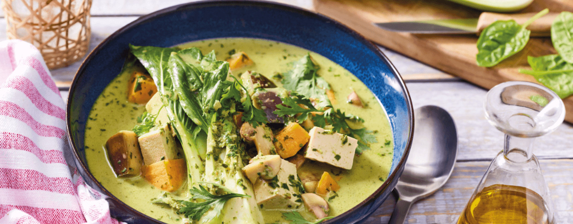 Veganes grünes Curry mit Tofu für 4 Personen von lidl-kochen.de