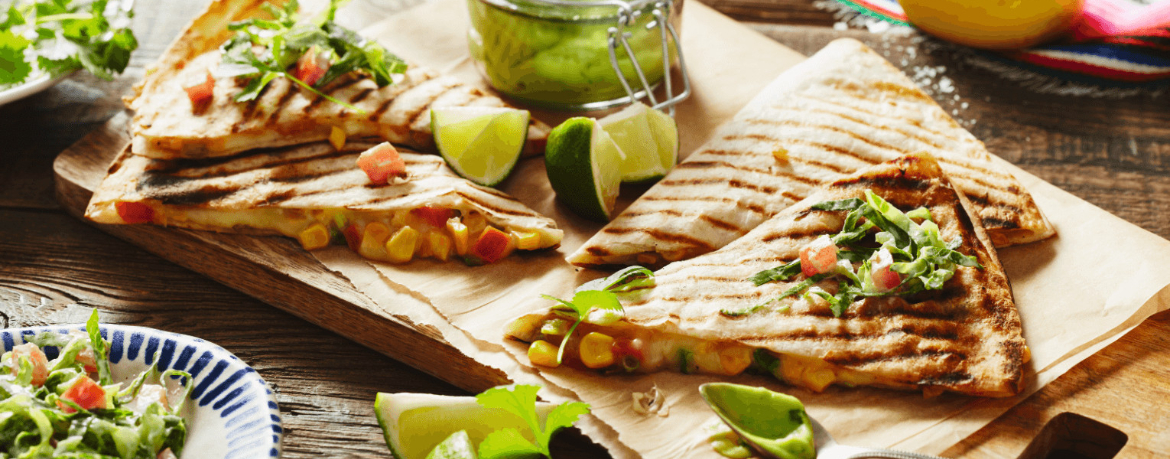 Vegetarische Quesadillas mit Koriander-Guacamole und Limettensalat für 4 Personen von lidl-kochen.de