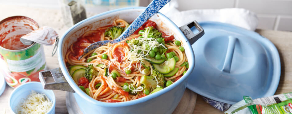 One-Pot-Pasta mit grünem Gemüse für 4 Personen von lidl-kochen.de