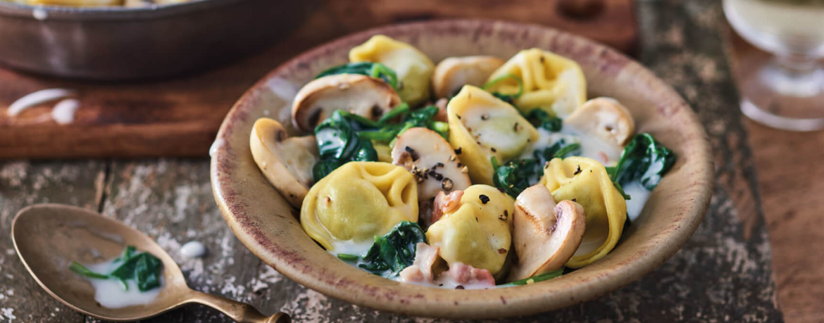 Tortelloni in Pilz-Spinat-Sauce für 4 Personen von lidl-kochen.de