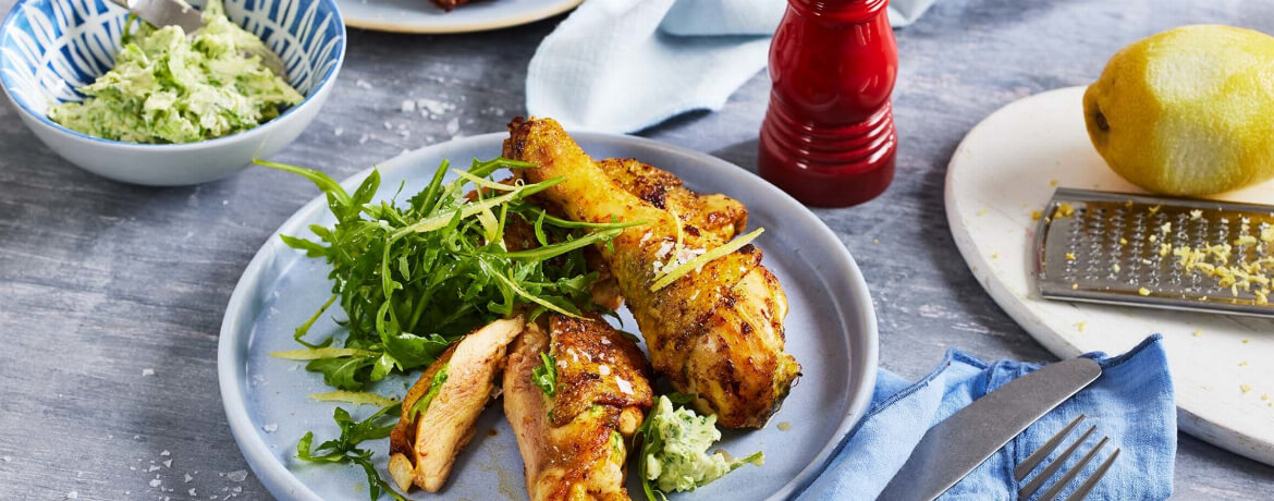 Hähnchenschenkel mit Rucolabutter für 4 Personen von lidl-kochen.de