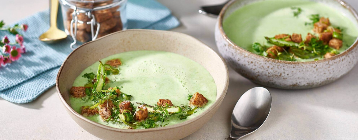 Spargelcremesuppe aus grünem Spargel für 4 Personen von lidl-kochen.de