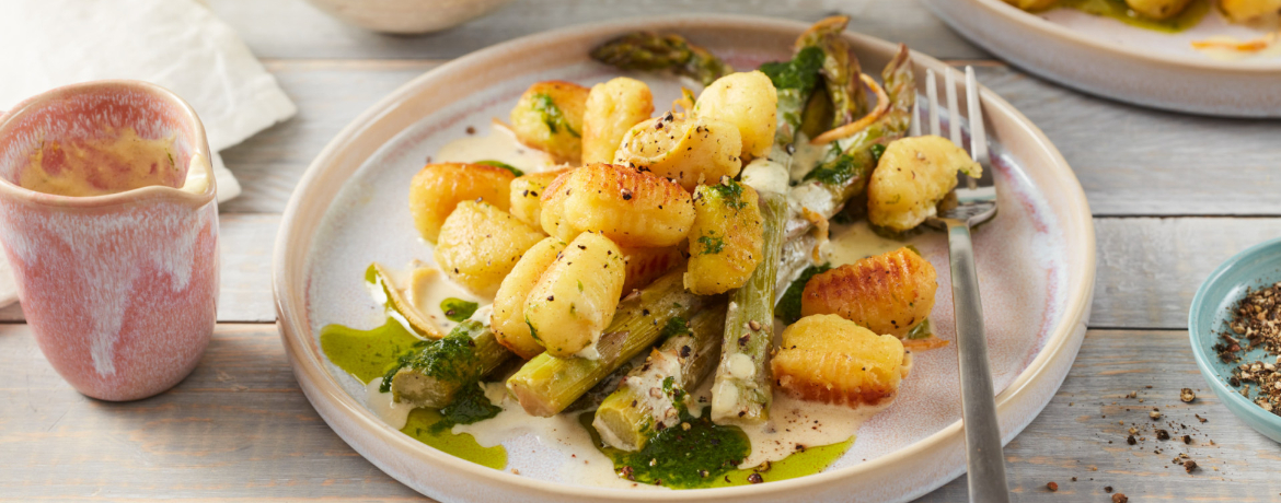 Bärlauchgnocchi mit grünem Spargel und Orangen-Sauce für 4 Personen von lidl-kochen.de