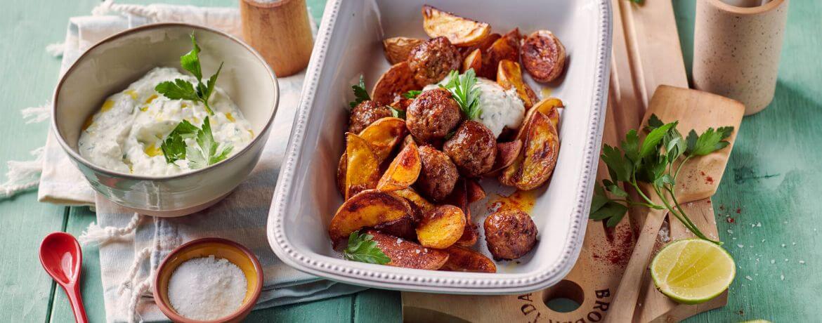 Kartoffelwedges mit Mini-Frikadellen für 4 Personen von lidl-kochen.de