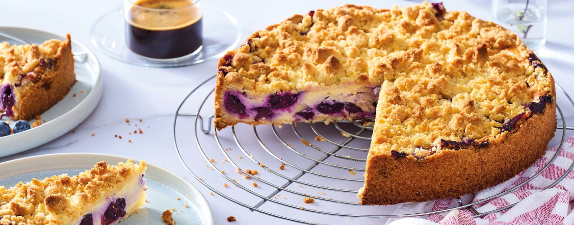 Streusel-Käsekuchen mit Heidelbeeren für 16 Personen von lidl-kochen.de