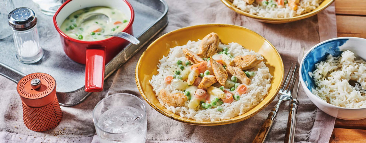 Putenbrust mit Leipziger Allerlei und Reis für 4 Personen von lidl-kochen.de