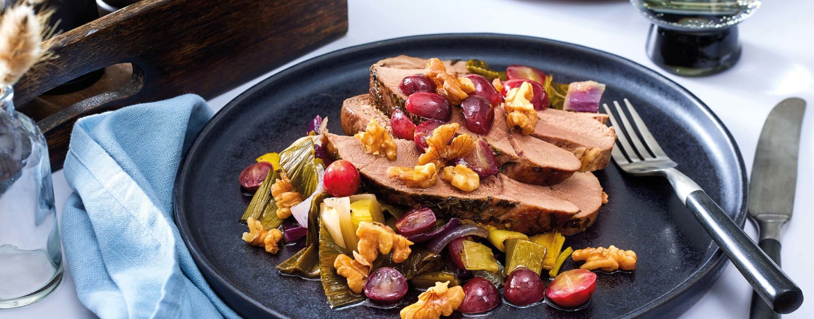 Rehkeule mit Nüssen und Trauben für 4 Personen von lidl-kochen.de