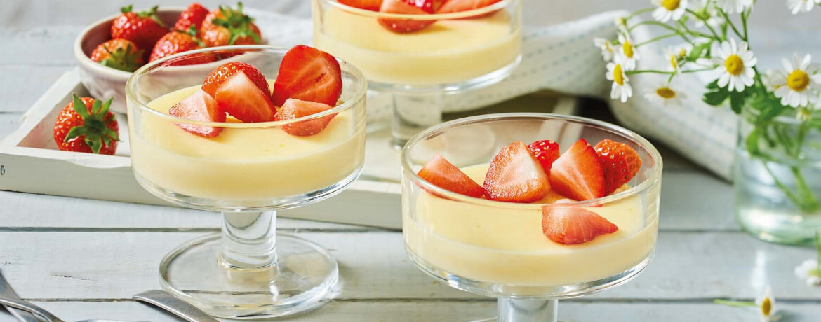 Vanillepudding mit Erdbeeren - Rezept | LIDL Kochen