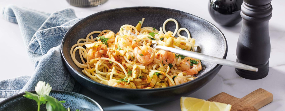 Scharfe Spaghetti mit Garnelen für 4 Personen von lidl-kochen.de