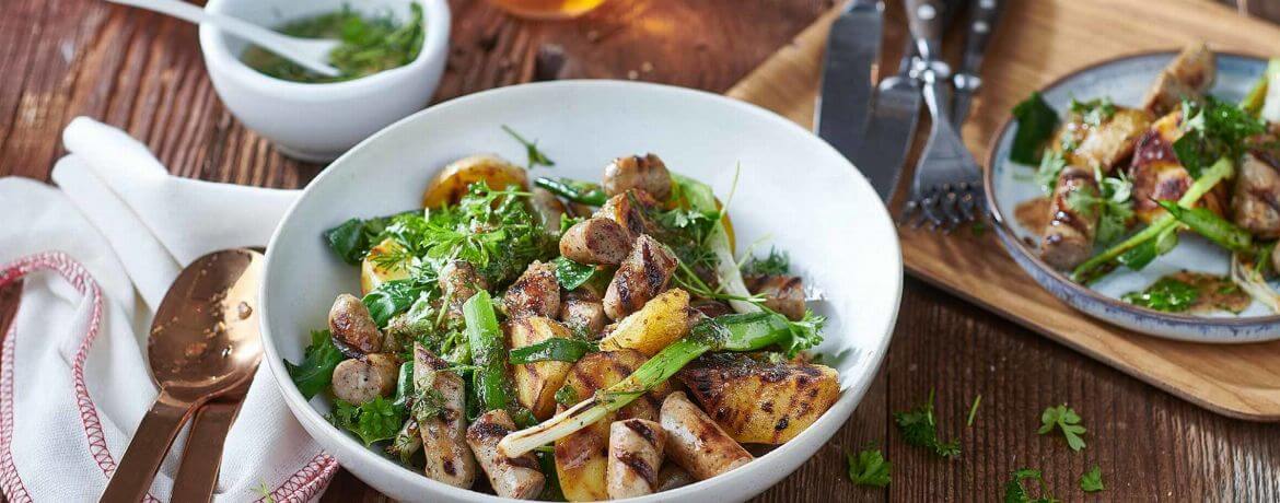 Bratwurst mit gegrilltem Kartoffelsalat für 4 Personen von lidl-kochen.de