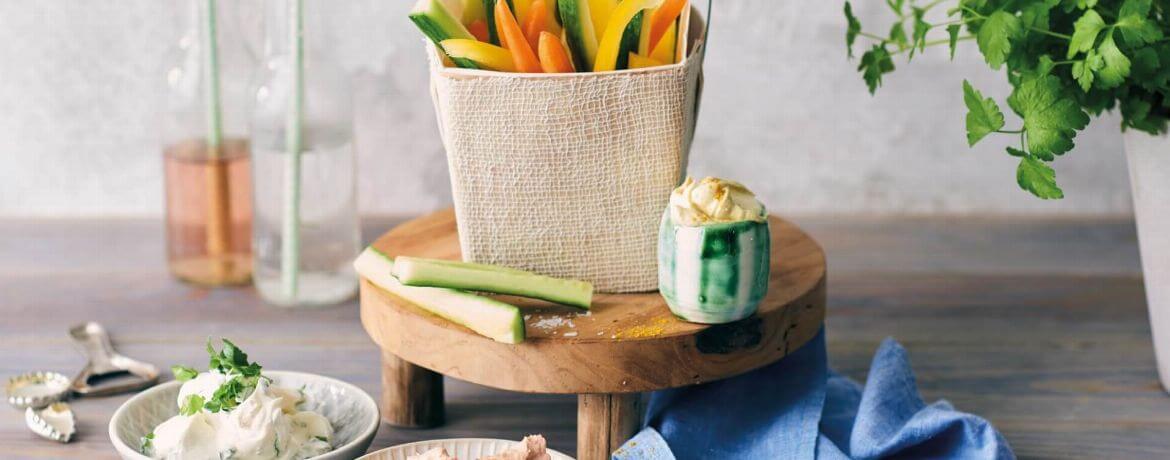 Gemüsesticks mit dreierlei Dip für 4 Personen von lidl-kochen.de