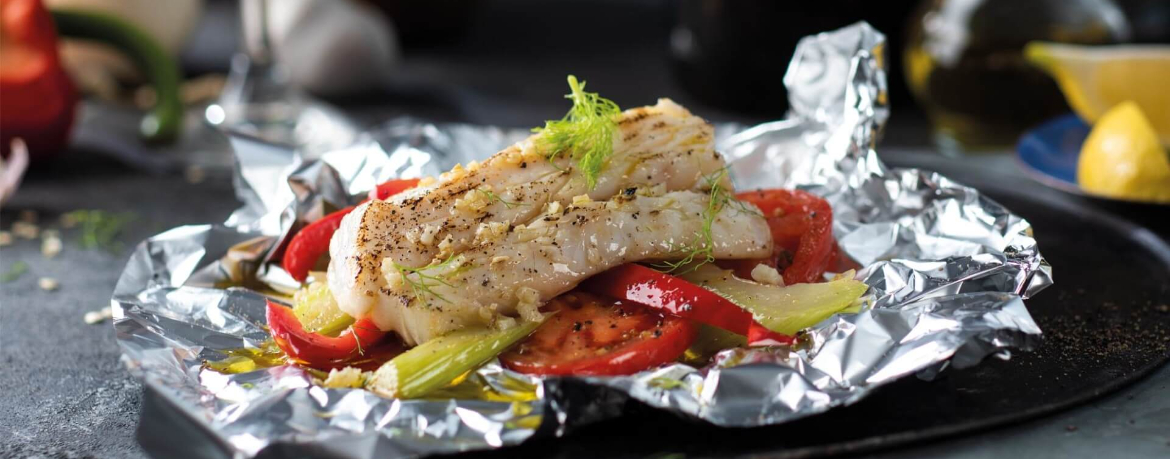 Fischpäckchen mit Tomate und Fenchel für 4 Personen von lidl-kochen.de