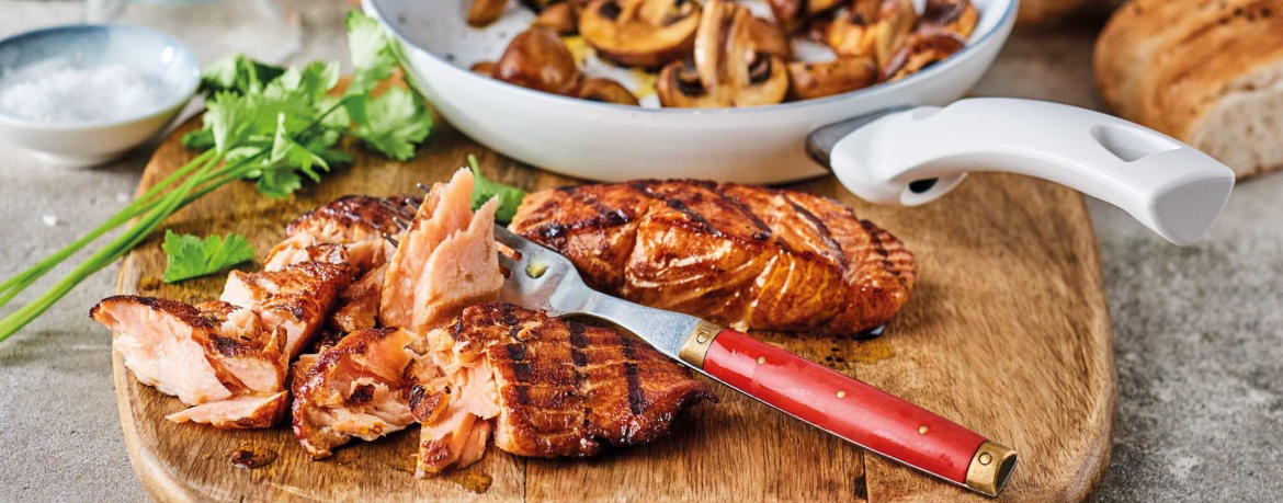 Gegrillter Pulled Lachs mit Champignons für 4 Personen von lidl-kochen.de