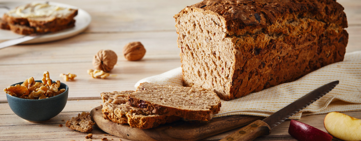 Schnelles Brot-Rezept mit Apfel und Walnüssen für 1 Personen von lidl-kochen.de