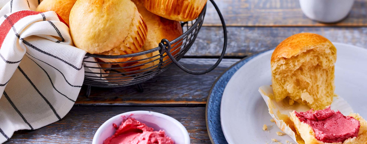 Kleine Brioches mit Himbeerbutter für 4 Personen von lidl-kochen.de