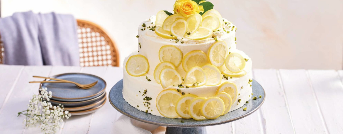 Zitronen Hochzeitstorte für 16 Personen von lidl-kochen.de