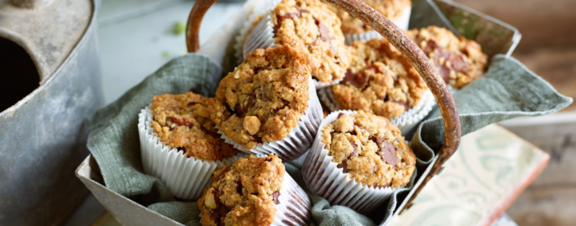 Schoko-Pfirsich-Muffins mit Streuseln für 12 Personen von lidl-kochen.de