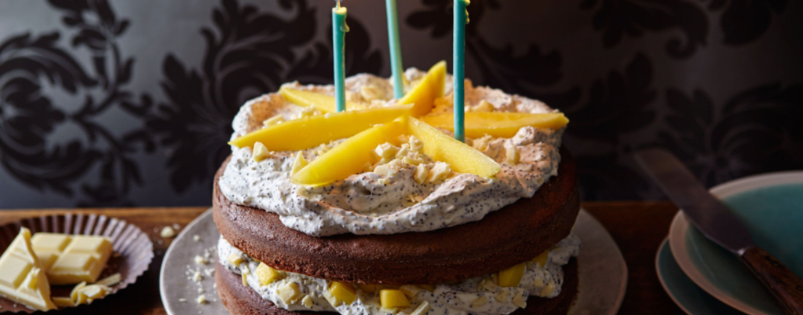 Schokoladenkuchen mit Mango für 16 Personen von lidl-kochen.de