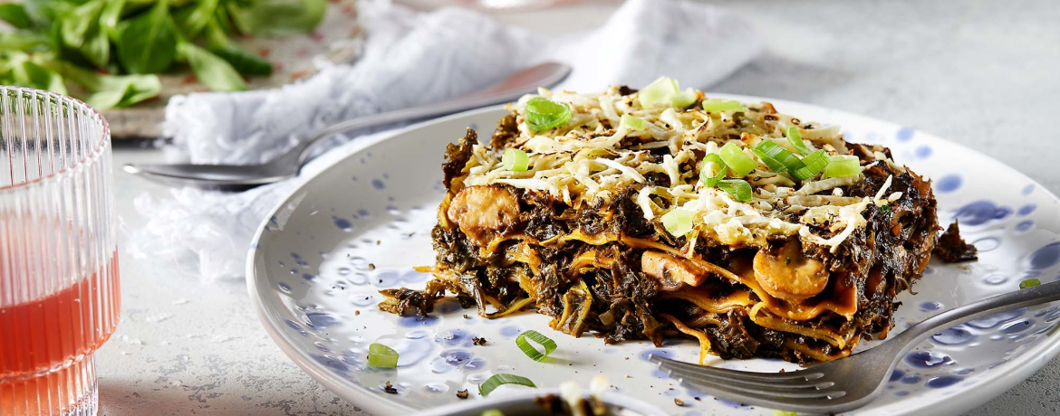 Vegane Grünkohl-Lasagne mit Champignons für 4 Personen von lidl-kochen.de