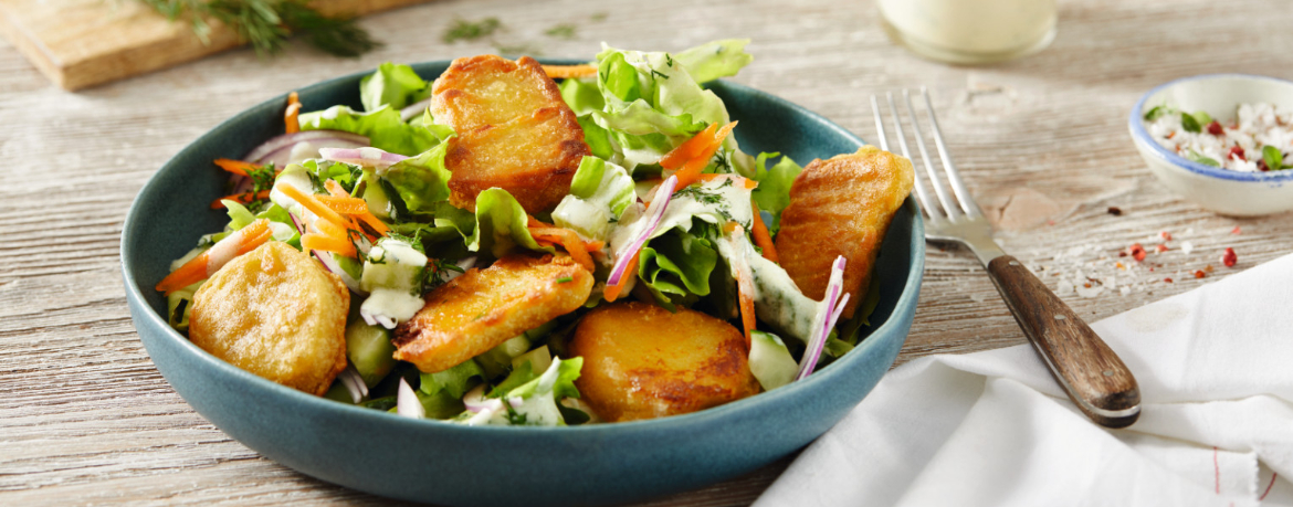 Gemischter Salat mit veganen Nuggets für 4 Personen von lidl-kochen.de