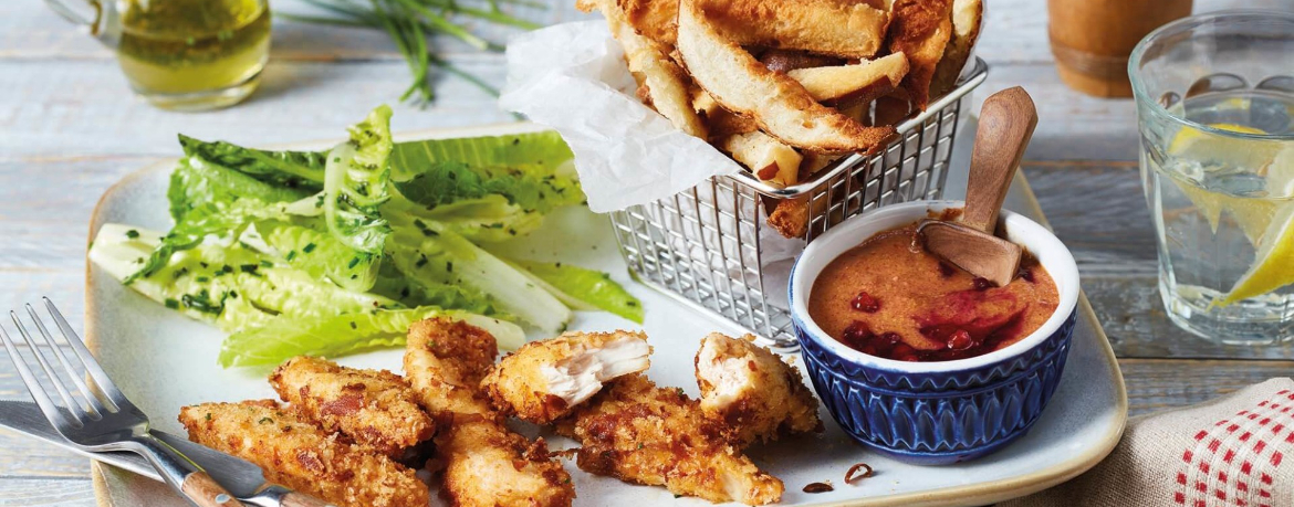 Backhendl mit Semmel-Pommes und Salat für 4 Personen von lidl-kochen.de