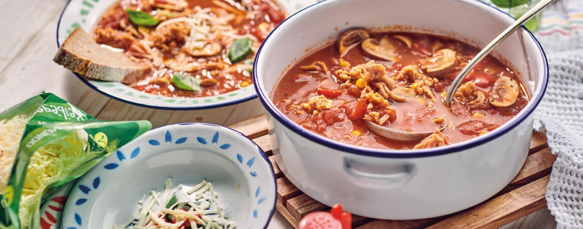 Vegane Pizza-Partysuppe-image