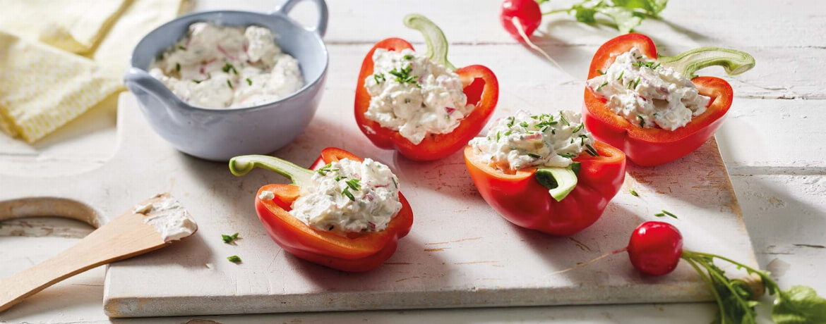 Paprika mit Frischkäsedip - Rezept | LIDL Kochen