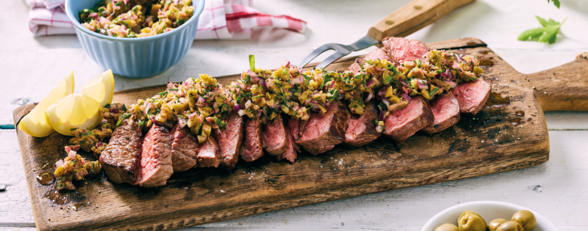 Rinderhüftsteak mit grünem Olivenpesto für 4 Personen von lidl-kochen.de