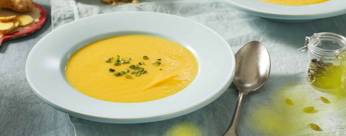 Vegane Kürbissuppe mit Kokosmilch und Ingwer für 4 Personen von lidl-kochen.de