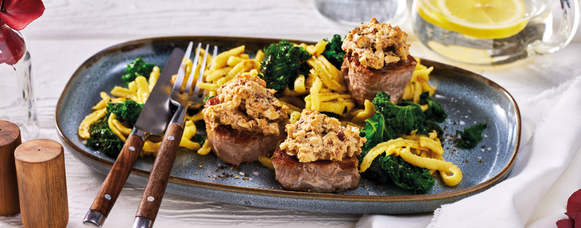 Kalbsmedaillons mit Nusskruste für 4 Personen von lidl-kochen.de