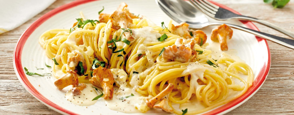 Pfifferling-Rahm-Pasta - Rezept | LIDL Kochen