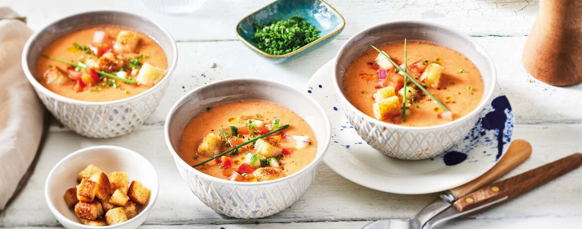 Gazpacho mit Paprika und Gurke - Rezept | LIDL Kochen