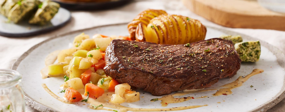 Rinder-Minutensteaks mit Kräuterbutter - Rezept | LIDL Kochen