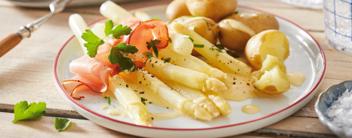 Weißer Spargel mit Schinken für 4 Personen von lidl-kochen.de