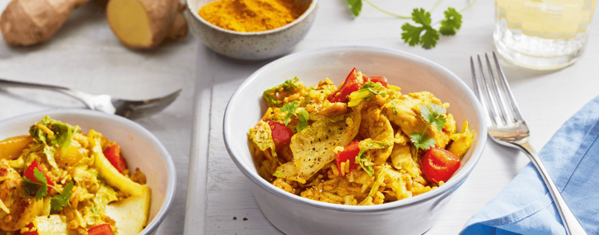 Chinakohl-Reis-Pfanne mit Hähnchen für 4 Personen von lidl-kochen.de