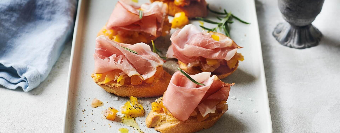 Crostini mit Aprikosenchutney und Schinken für 4 Personen von lidl-kochen.de