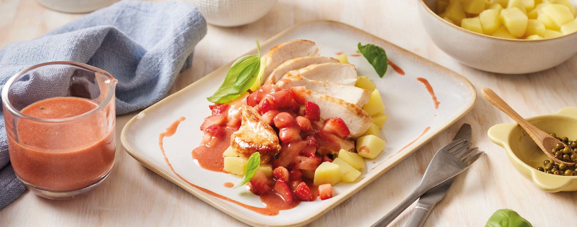 Hähnchen mit Erdbeersauce für 4 Personen von lidl-kochen.de