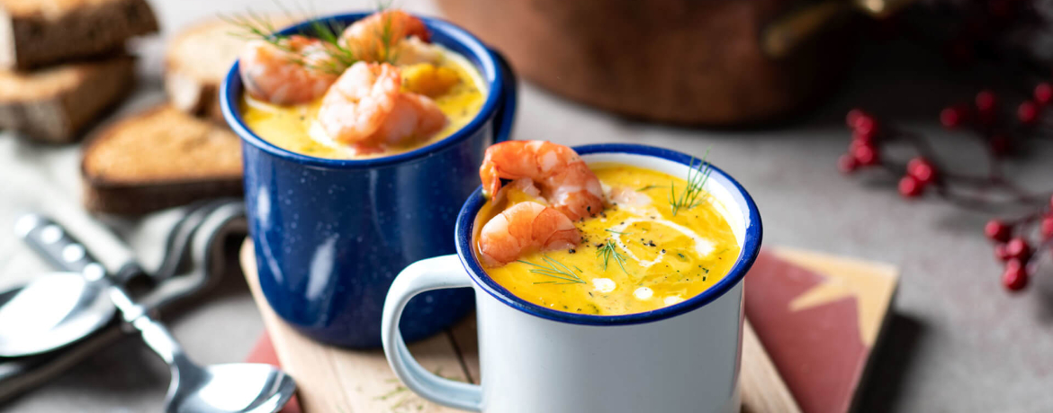 Kürbissuppe mit Garnelen für 4 Personen von lidl-kochen.de