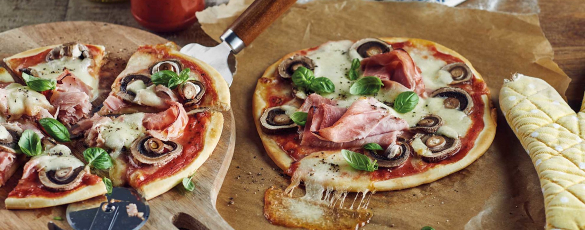 Pizza Prosciutto mit Pilzen für 4 Personen von lidl-kochen.de