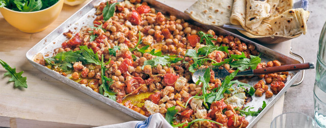 Kichererbsen-Tomaten-One-Tray zum Dippen - Rezept | LIDL Kochen