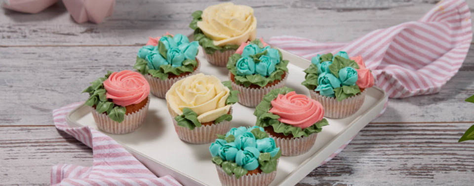 Blumen-Cupcakes zum Muttertag - Rezept | LIDL Kochen Blumen-Cupcakes zum Muttertag - Rezept | LIDL Kochen