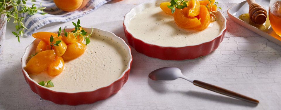 Honig Panna Cotta mit Aprikosensauce - Rezept | LIDL Kochen