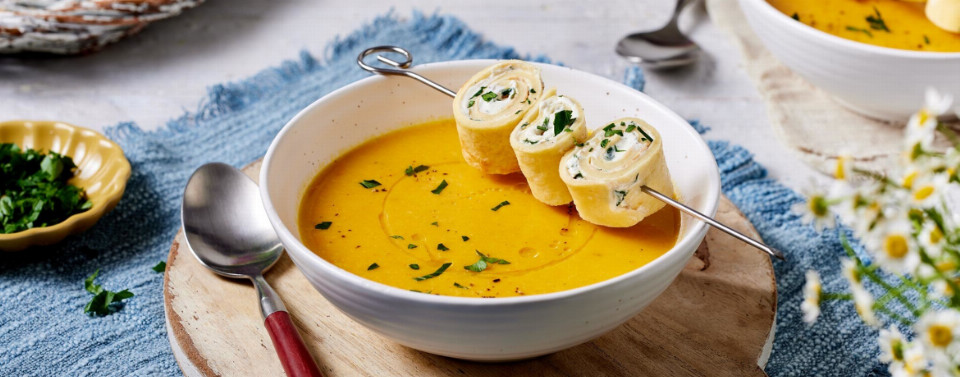 Kürbissuppe mit Pfannkuchen - Rezept | LIDL Kochen