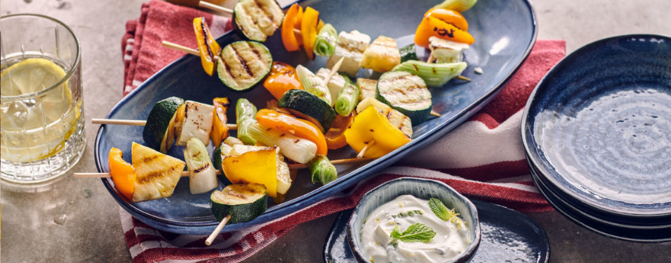 Gemüsespieße mit Ananas und Feta - Rezept | LIDL Kochen