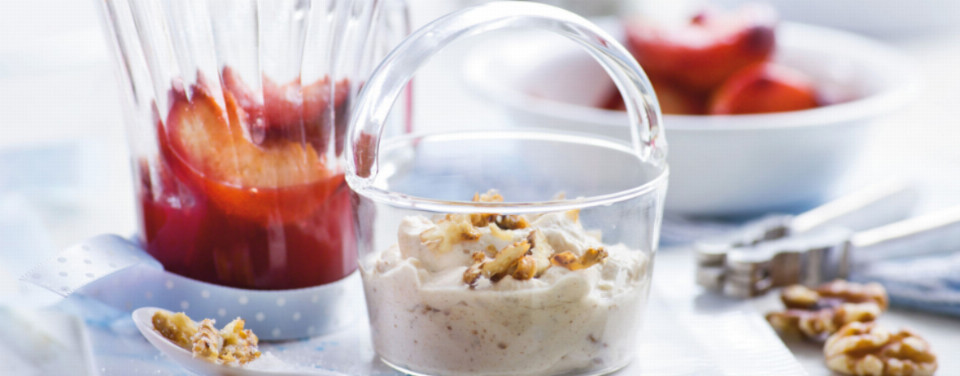 Gebackene Pflaumen mit Walnusscreme - Rezept | LIDL Kochen