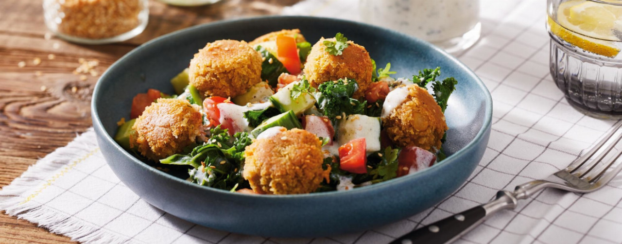 GrünkohlSalat mit Falafel Rezept LIDL Kochen