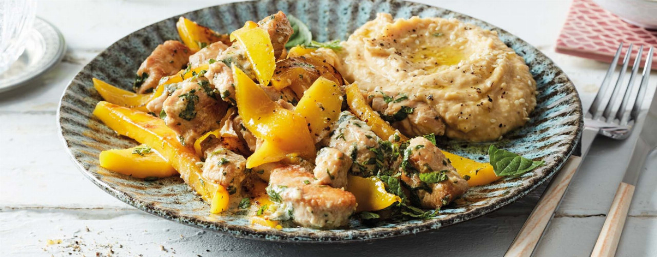 Pute mit Mango und Hummus - Rezept | LIDL Kochen